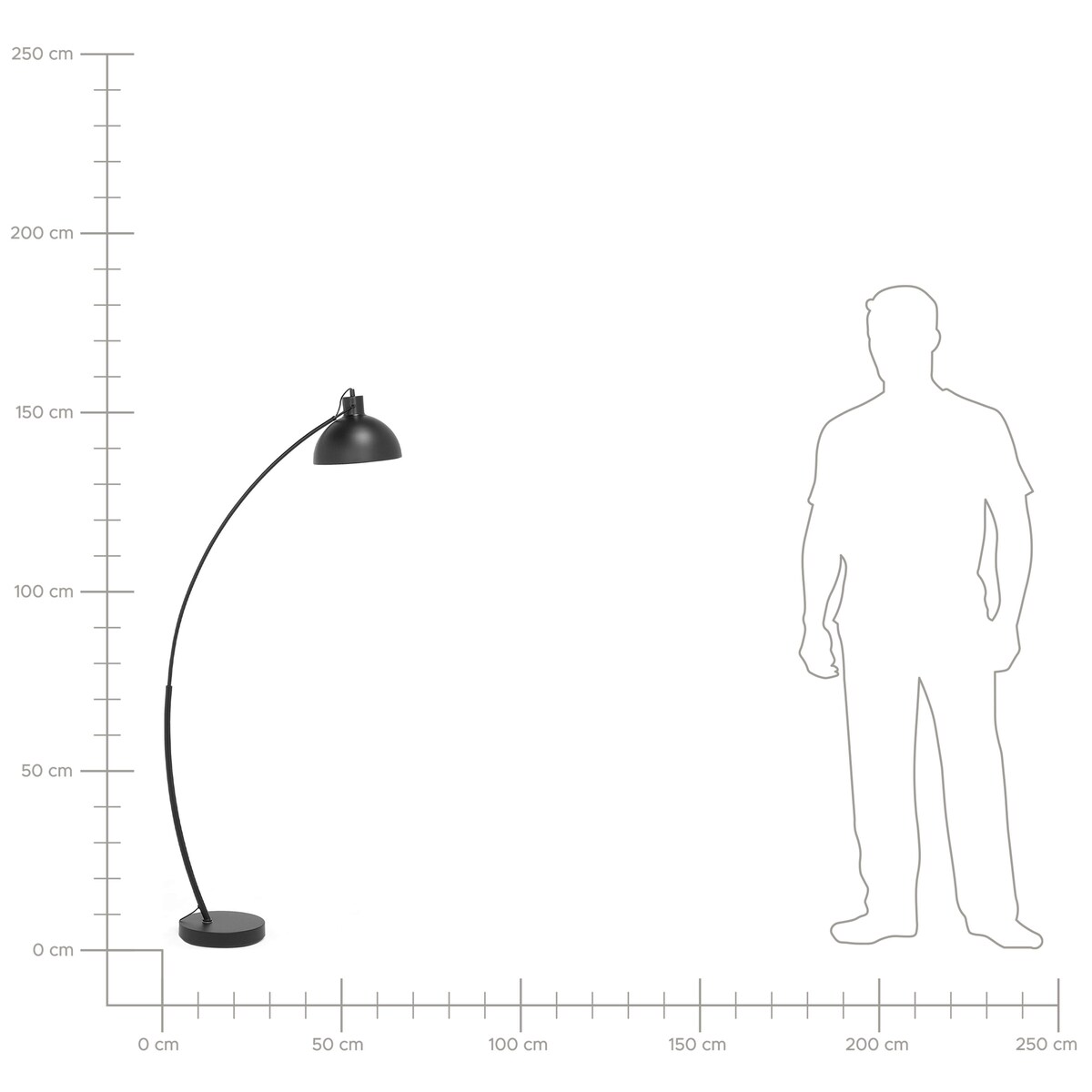 Lampa podłogowa DINTEL Metal Czarny