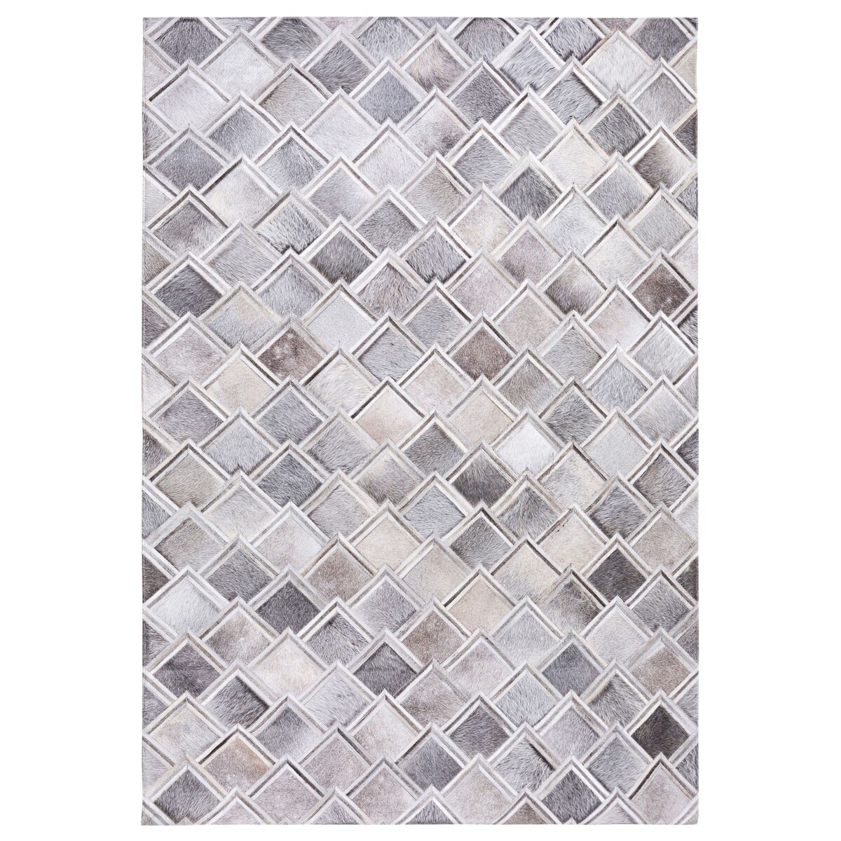 Dywan AGACLI 140 x 200 cm Skóra naturalna Szary