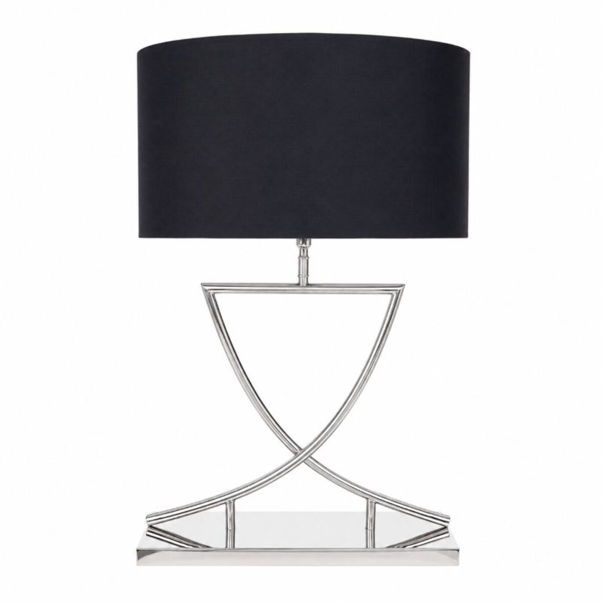 Lampa stołowa – ekskluzywna lampa z czarnym abażurem elipsa YAP