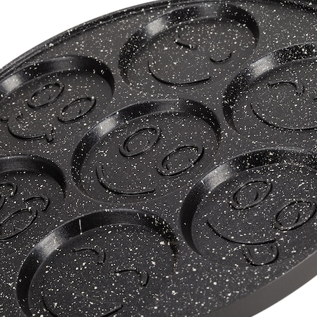 Marmurowa patelnia do pancakes naleśników jajek BUŹKI MINKI EMOTKI 26cm KAMILLE