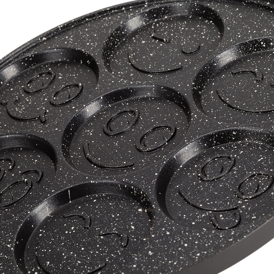 Marmurowa patelnia do pancakes naleśników jajek BUŹKI MINKI EMOTKI 26cm KAMILLE