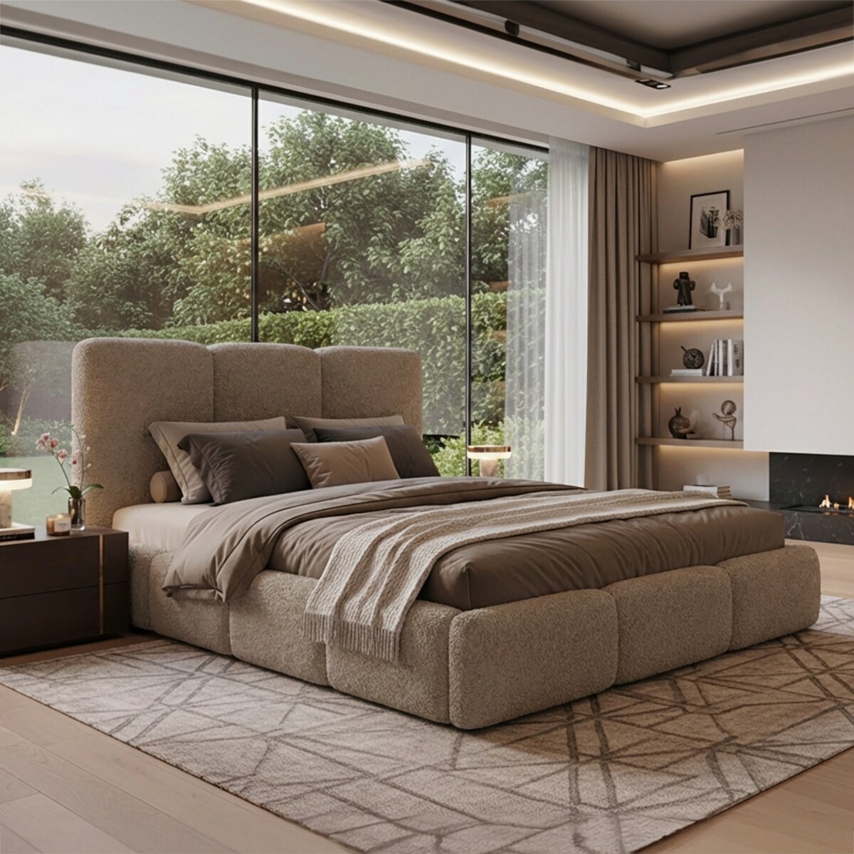 Łóżko Tapicerowane Capri 140X200 Stelaż Pojemnik Na Pościel Loop 08