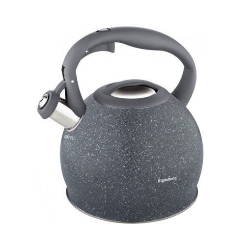 Czajnik stalowy z gwizdkiem 3L indukcja gaz szary marmurek KLAUSBERG