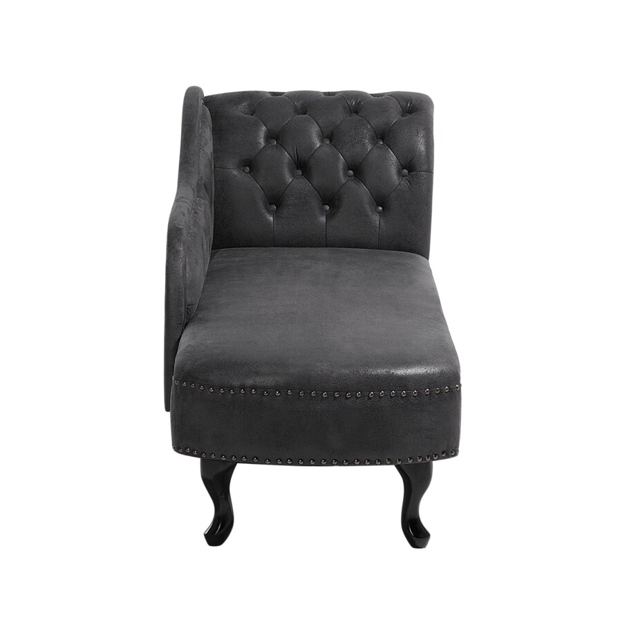 Szezlong eko zamsz prawostronny szary NIMES