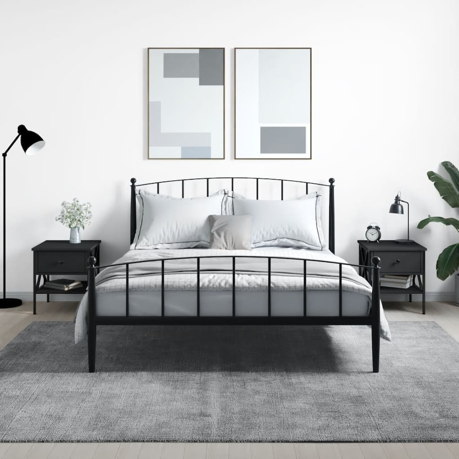 vidaXL Stoliki nocne, 2 szt., czarne, 40x42x45 cm