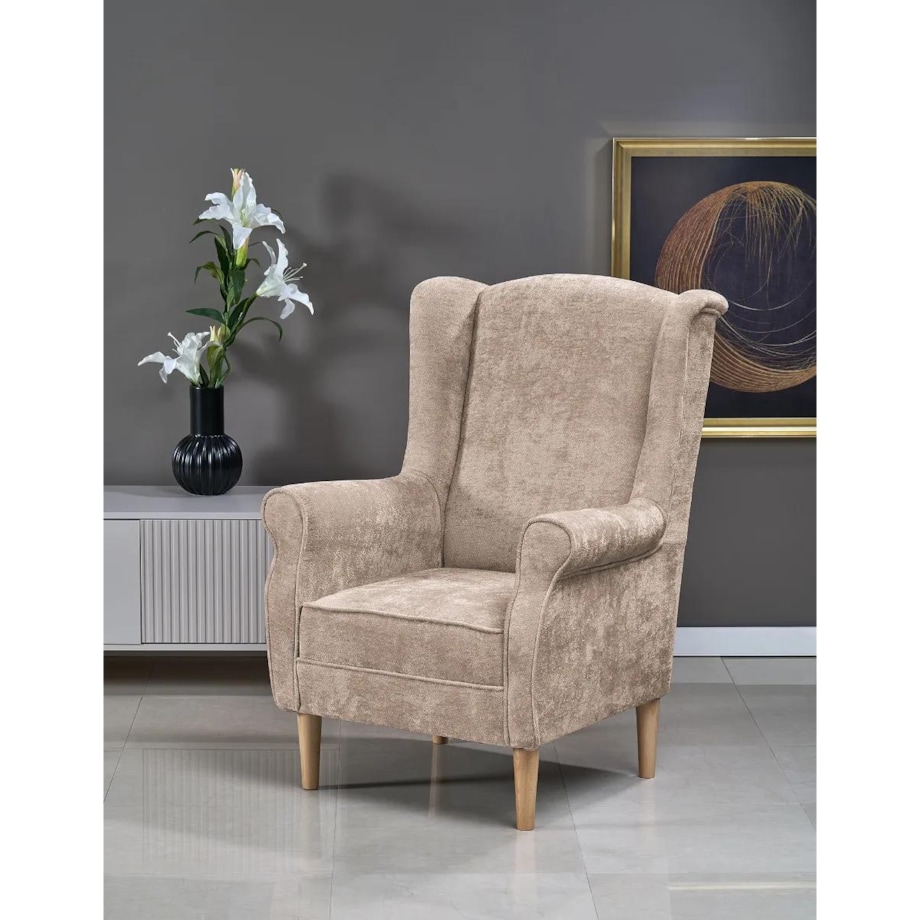 Fotel uszak HERMES beżowy