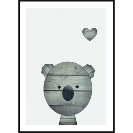 Poster Story, Plakat, Obraz - Drewniany Koala, wymiary 42 x 60 cm