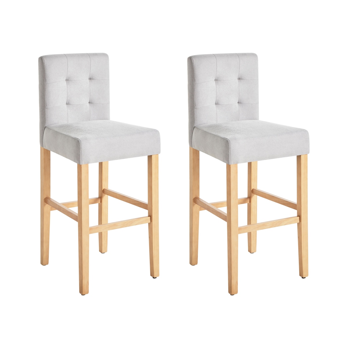 Zestaw 2 krzeseł barowych MADISON Szary