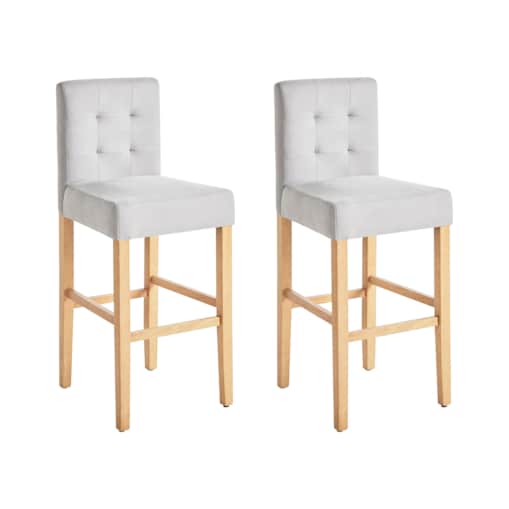 Zestaw 2 krzeseł barowych MADISON Szary