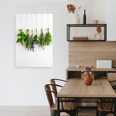 Obraz do kuchni jadalni, Zioła przyprawy 80x120