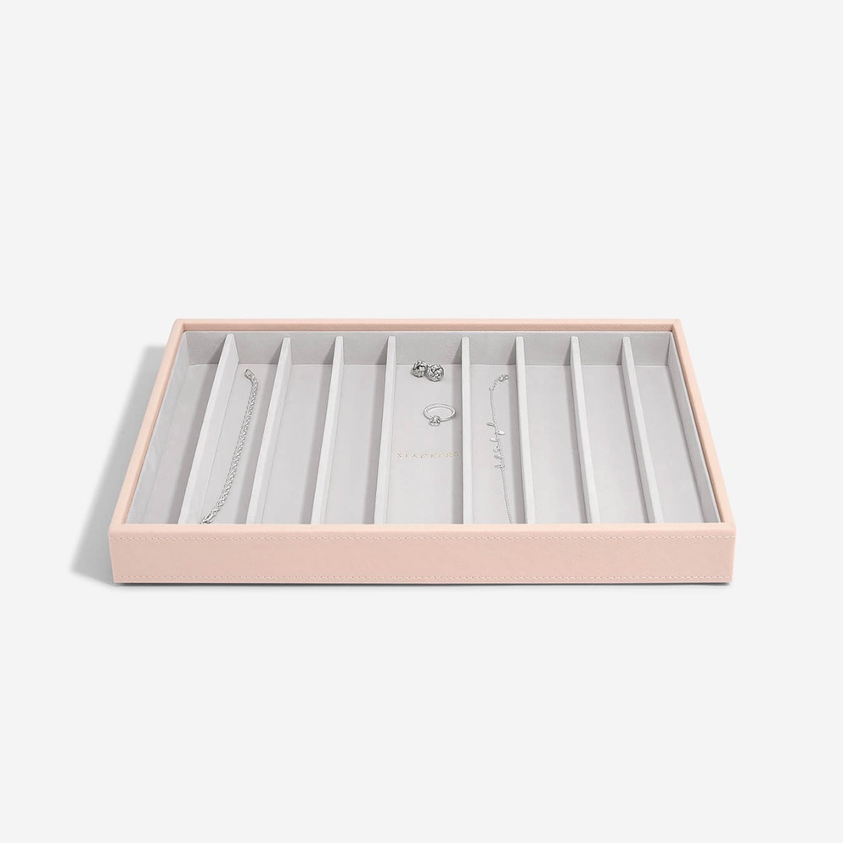 Szkatułka na naszyjniki Stackers 9 komorowa supersize różowa