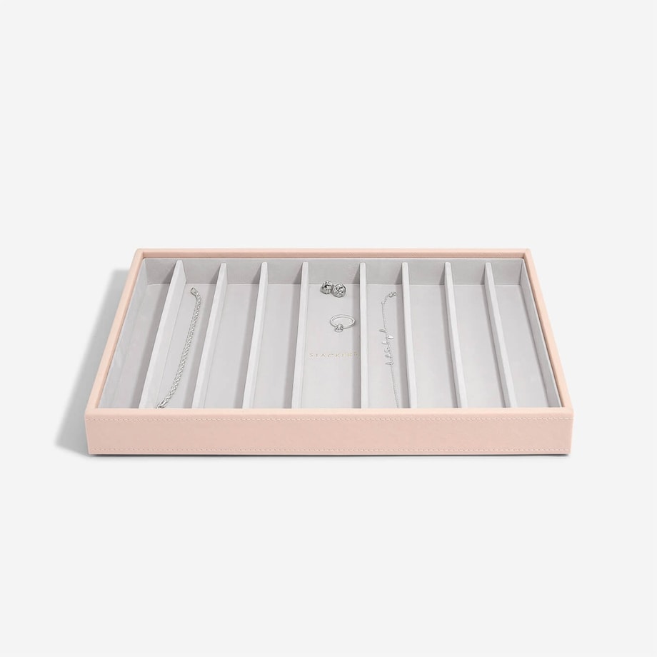 Szkatułka na naszyjniki Stackers 9 komorowa supersize różowa