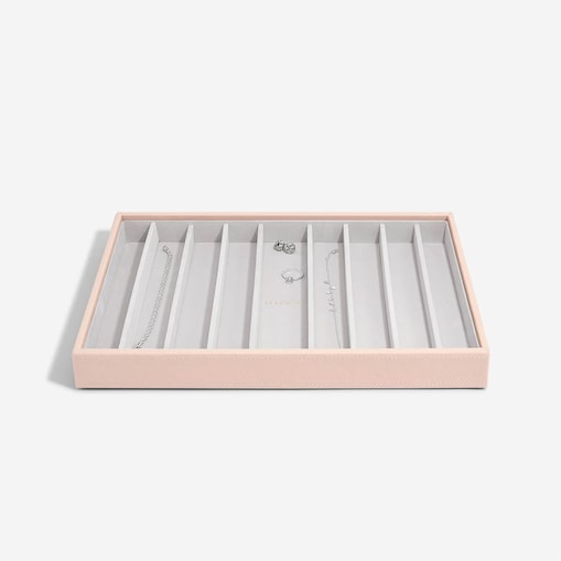 Szkatułka na naszyjniki Stackers 9 komorowa supersize różowa