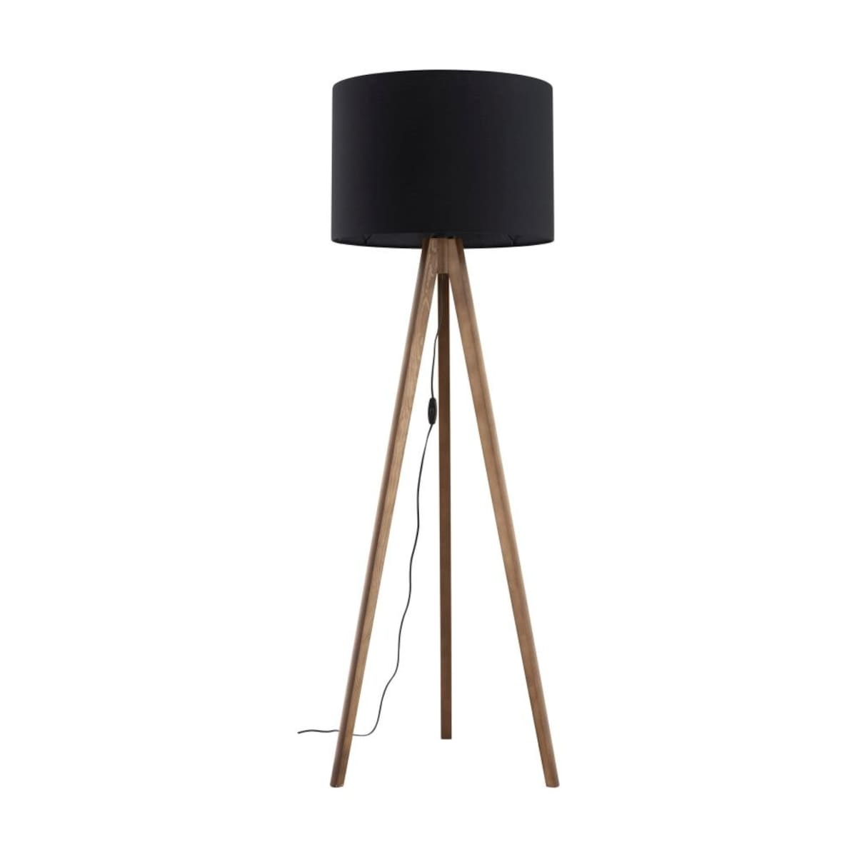 Lampa podłogowa TK Lighting GRAND ORZECH 16005 E27 czarno-brązowa 145 cm do salonu i czytania