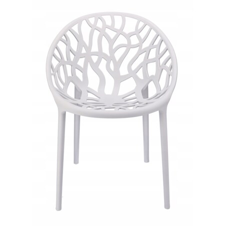 Krzesło eleganckie plastikowe ALBERO białe