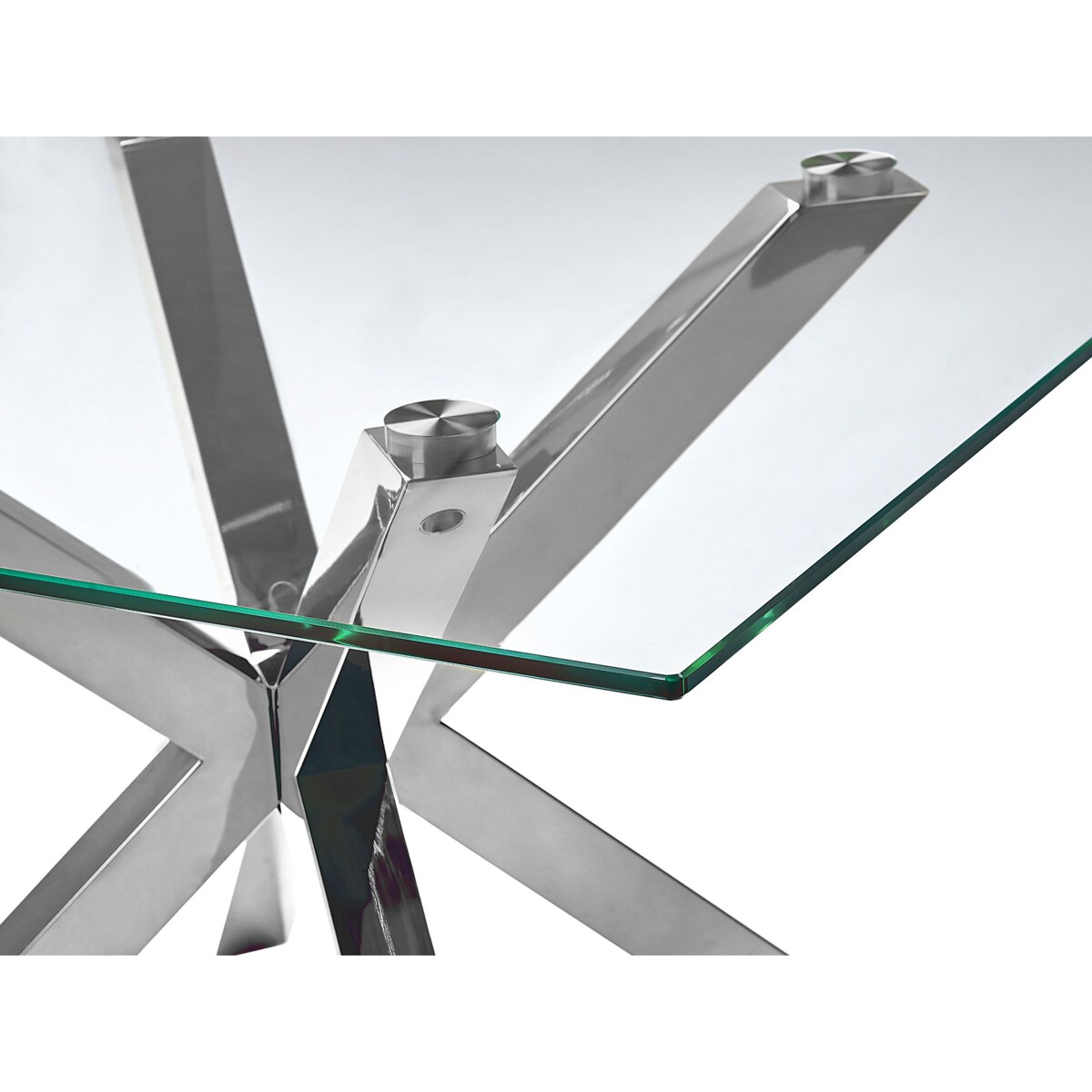 Stolik kawowy szklany srebrny STARLIGHT
