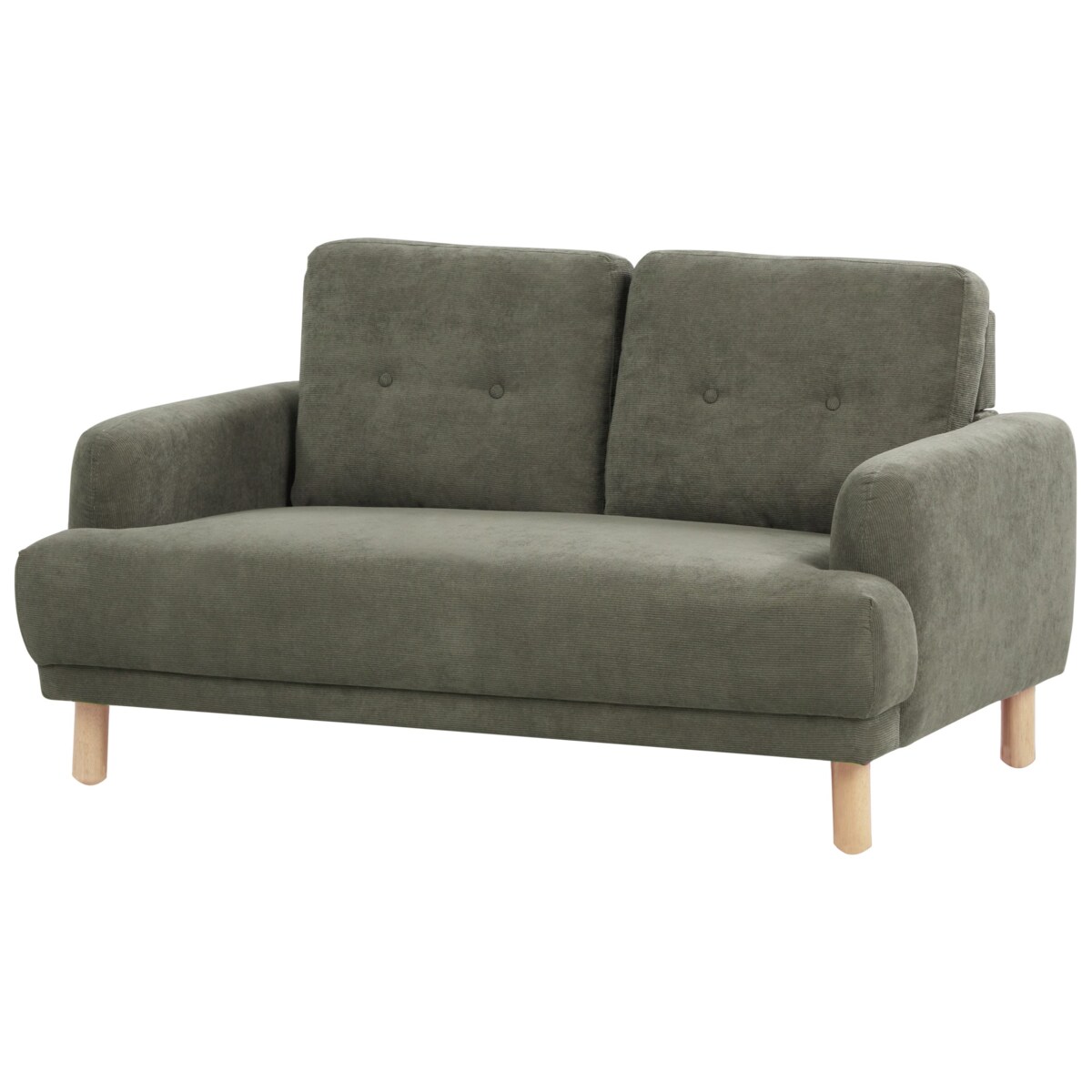 Sofa TUVE Sztruks Ciemnozielony dla 2 osób