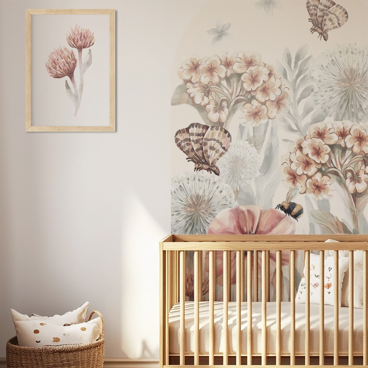 Naklejka na ścianę łuk Polne kwiaty XXL