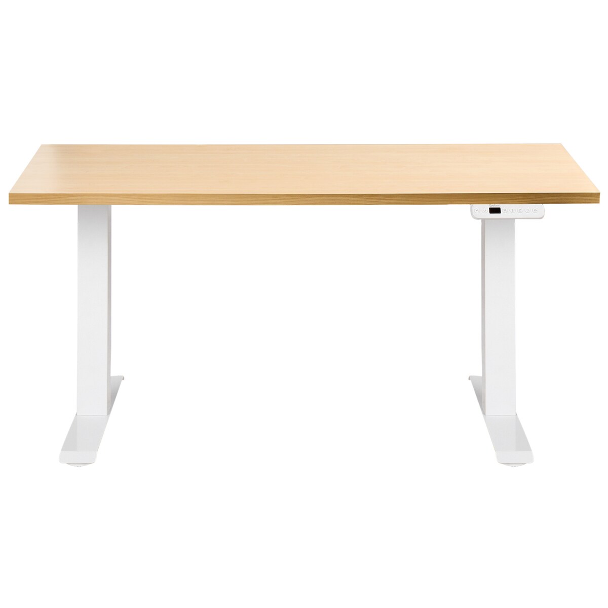 Biurko regulowane elektrycznie DESTINES Jasny brąz/ biały 120 cm 72 cm