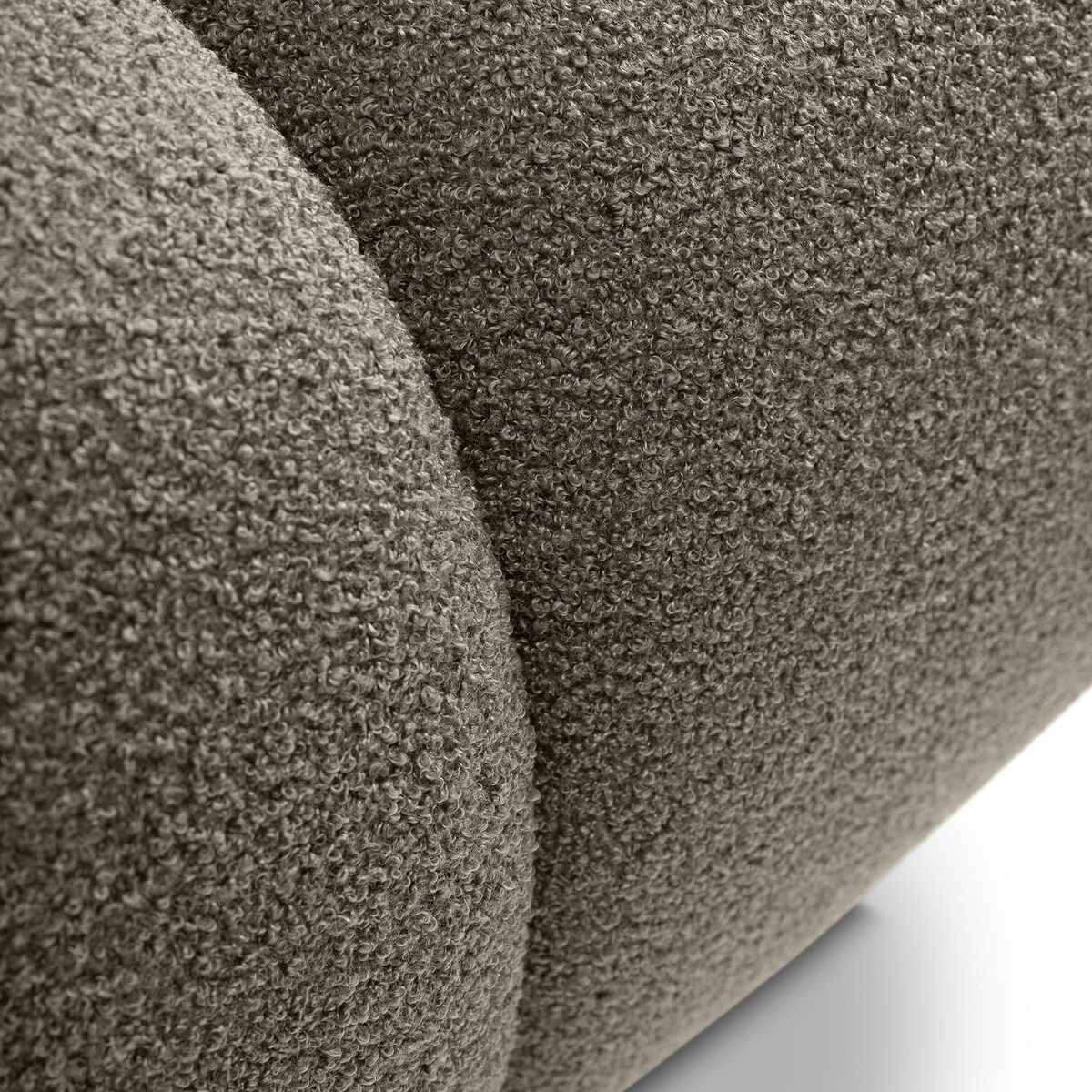 Pufa poczwórna PALIA - IV bouclé 43,5x72x72 brązowoszara