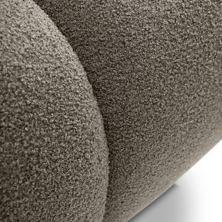 Pufa poczwórna PALIA - IV bouclé 43,5x72x72 brązowoszara