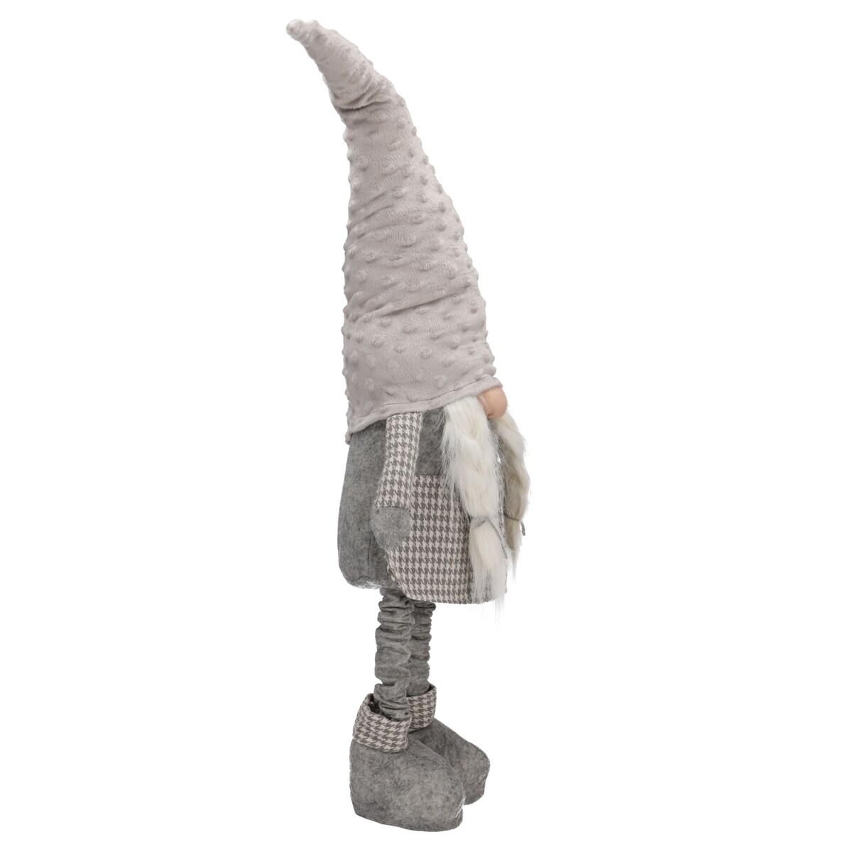 SKRZAT świąteczny KRASNAL gnom DUŻY SZARY prezent