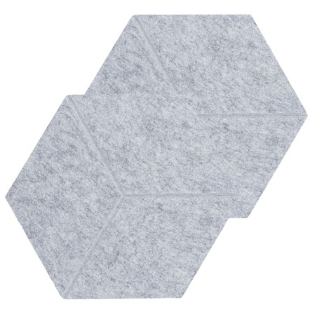 Zestaw 2 szt panel filcowy Felly 40x46 cm płytka heksagon szary