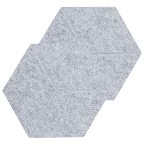 Zestaw 2 szt panel filcowy Felly 40x46 cm płytka heksagon szary