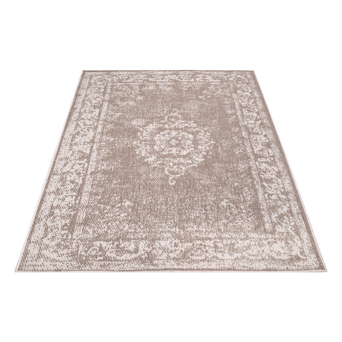 Funkcjonalny dywan na zewnątrz i do wnętrz, dwustronny DUO 55770 Krem 120x170