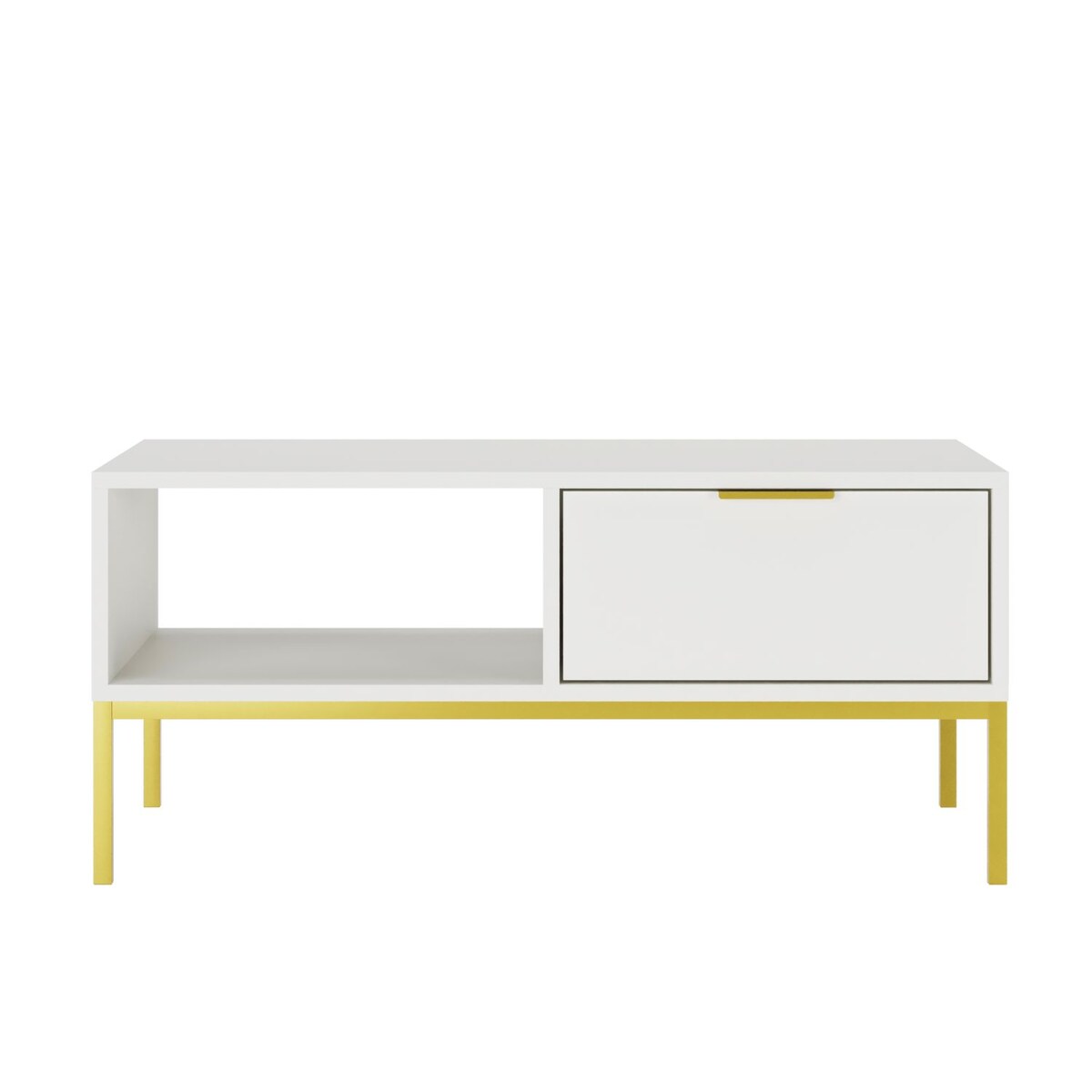 Stolik kawowy Austin 100 biały & złoty