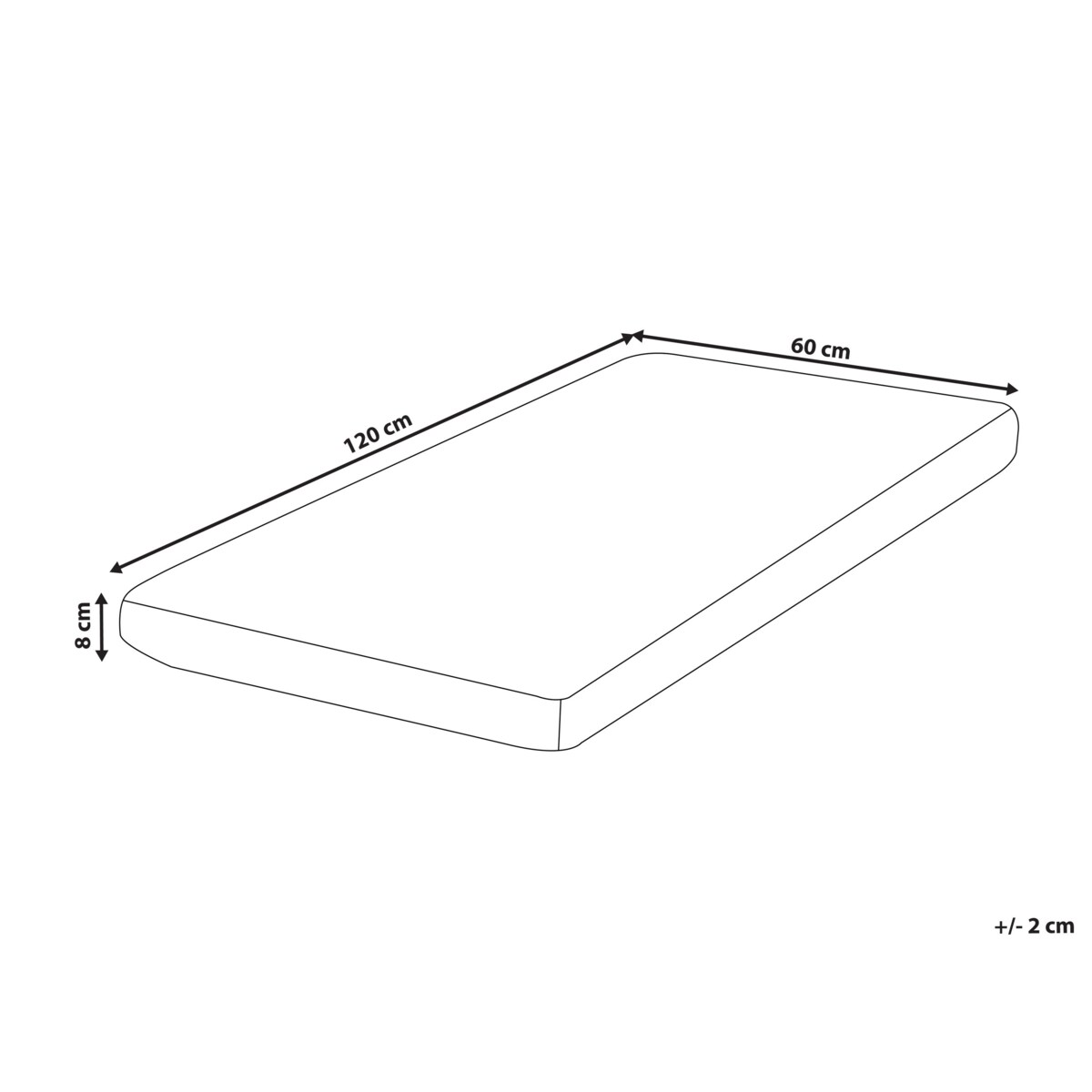 Materac piankowy do łóżeczka dziecięcego HUSHY Średnio twardy 60 x 120 cm