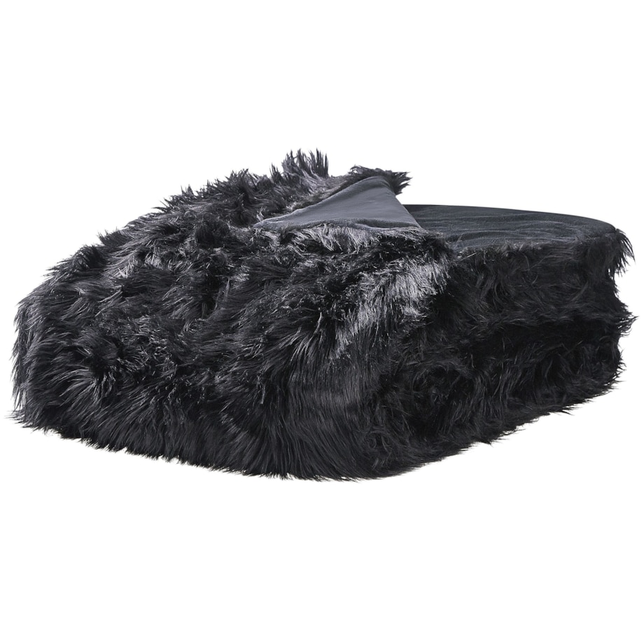 Narzuta na łóżko 200 x 220 cm czarna DELICE