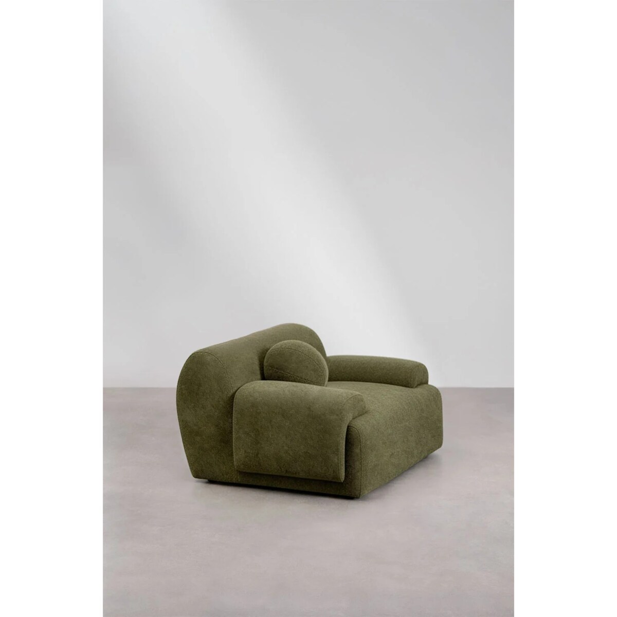 Fotel tapicerowany z poduszką Shirina, wojskowa zieleń