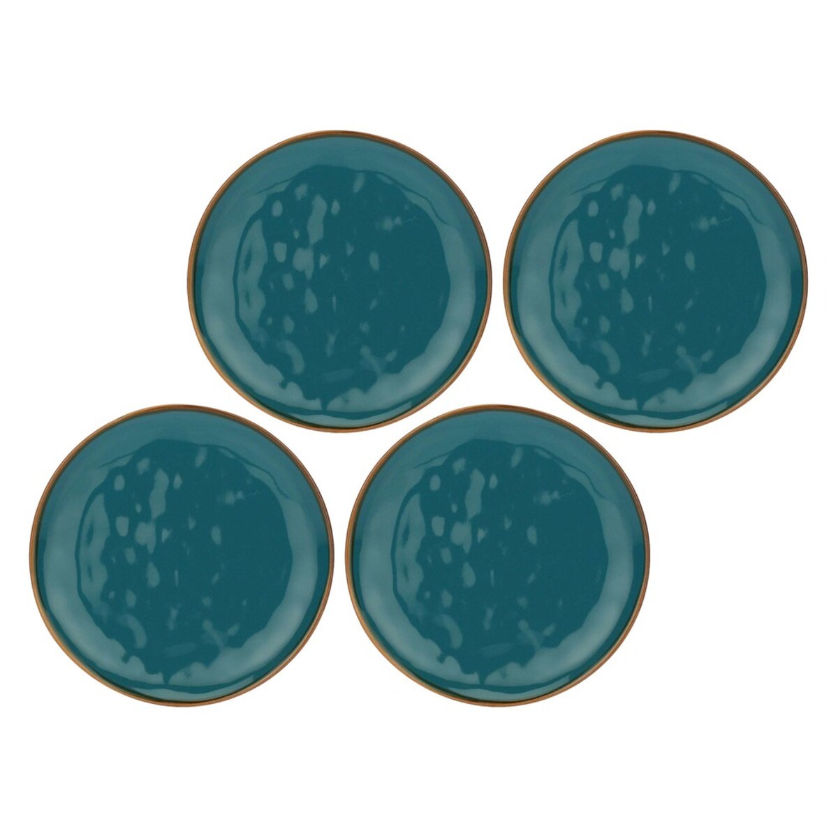Zestaw 4 talerzy do sałatek Concerto Ottanio - Niebiesko-zielony, 20 cm