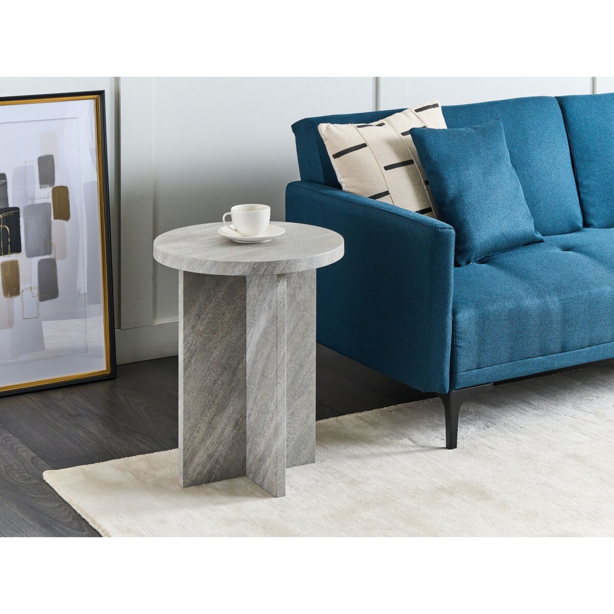 Stolik pomocniczy imitacja kamienia STANTON