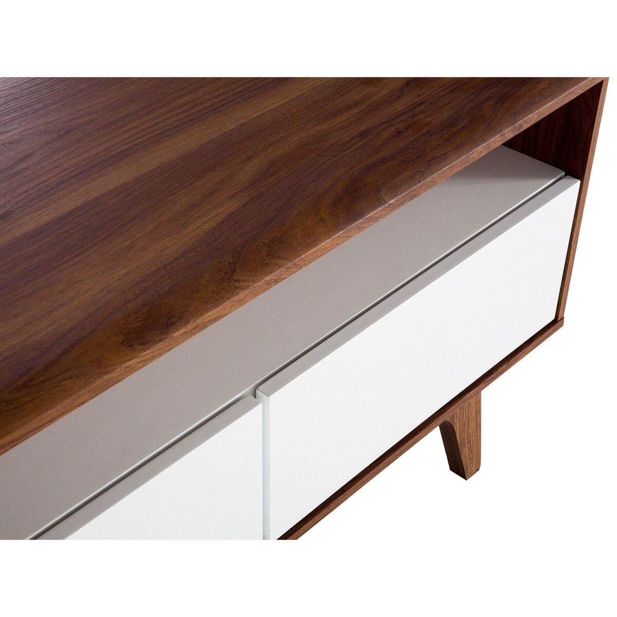 Szafka RTV ciemne drewno z białym SYRACUSE