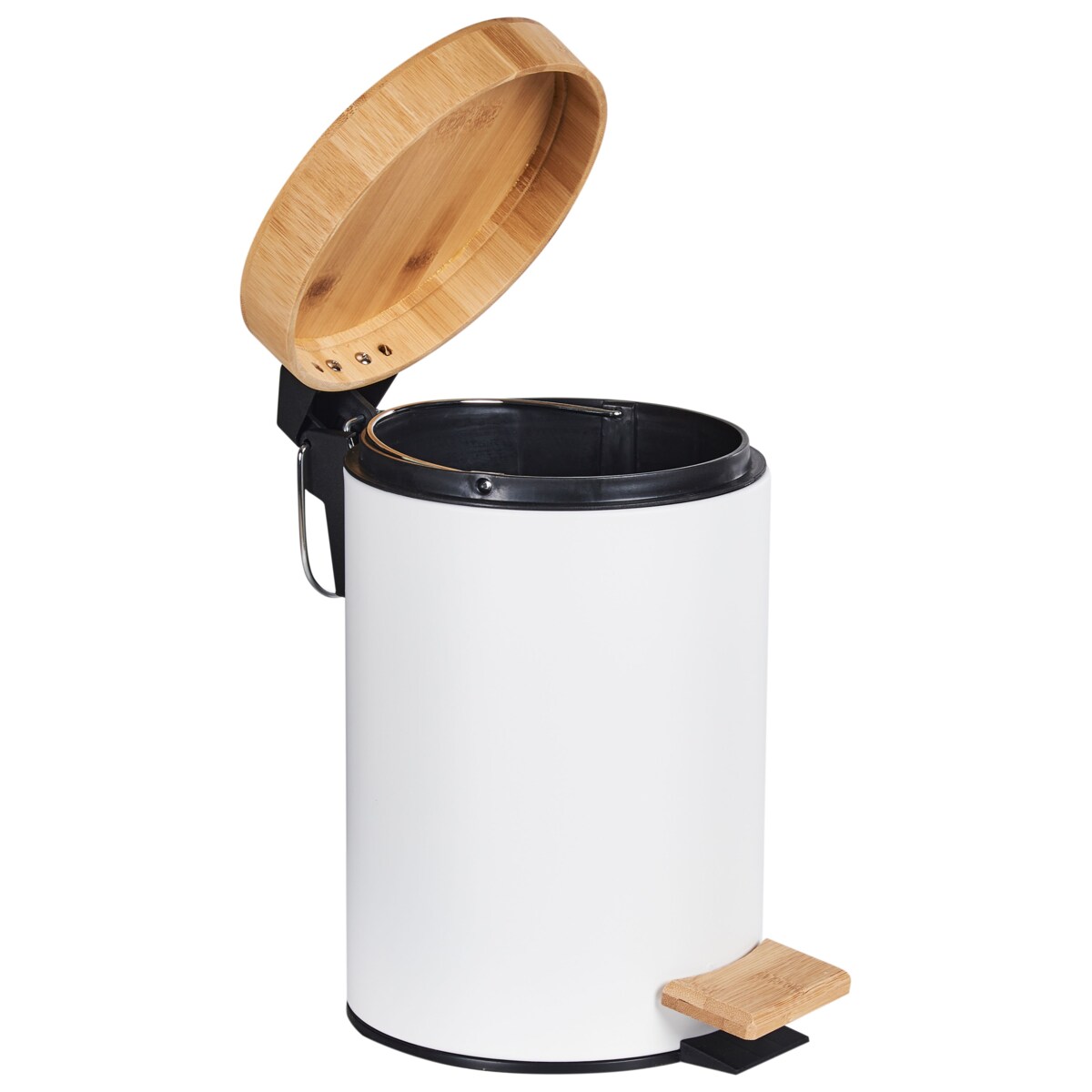 Zestaw 2 koszy na śmieci z pedałem 3 L ECOSMART Metal Biały