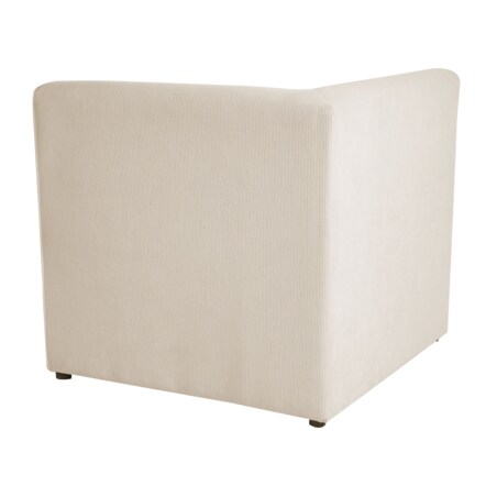 Narożnik modułowy 5-osobowy z otomaną sztruksowy lewostronny beżowy LEMVIG