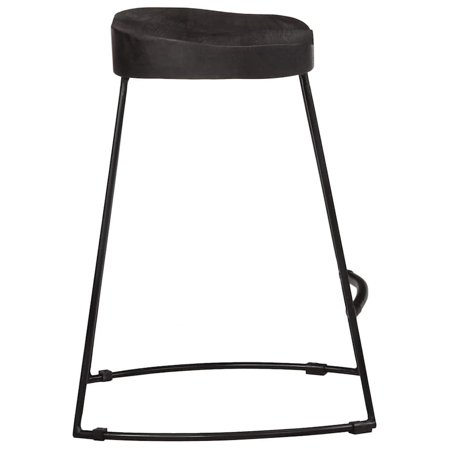 vidaXL Hokery barowe 2 szt. Czarny 46x38x52 cm Drewno lite Mango