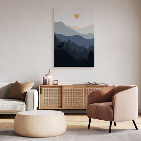 Obraz Jeleń w Górach 80x120cm