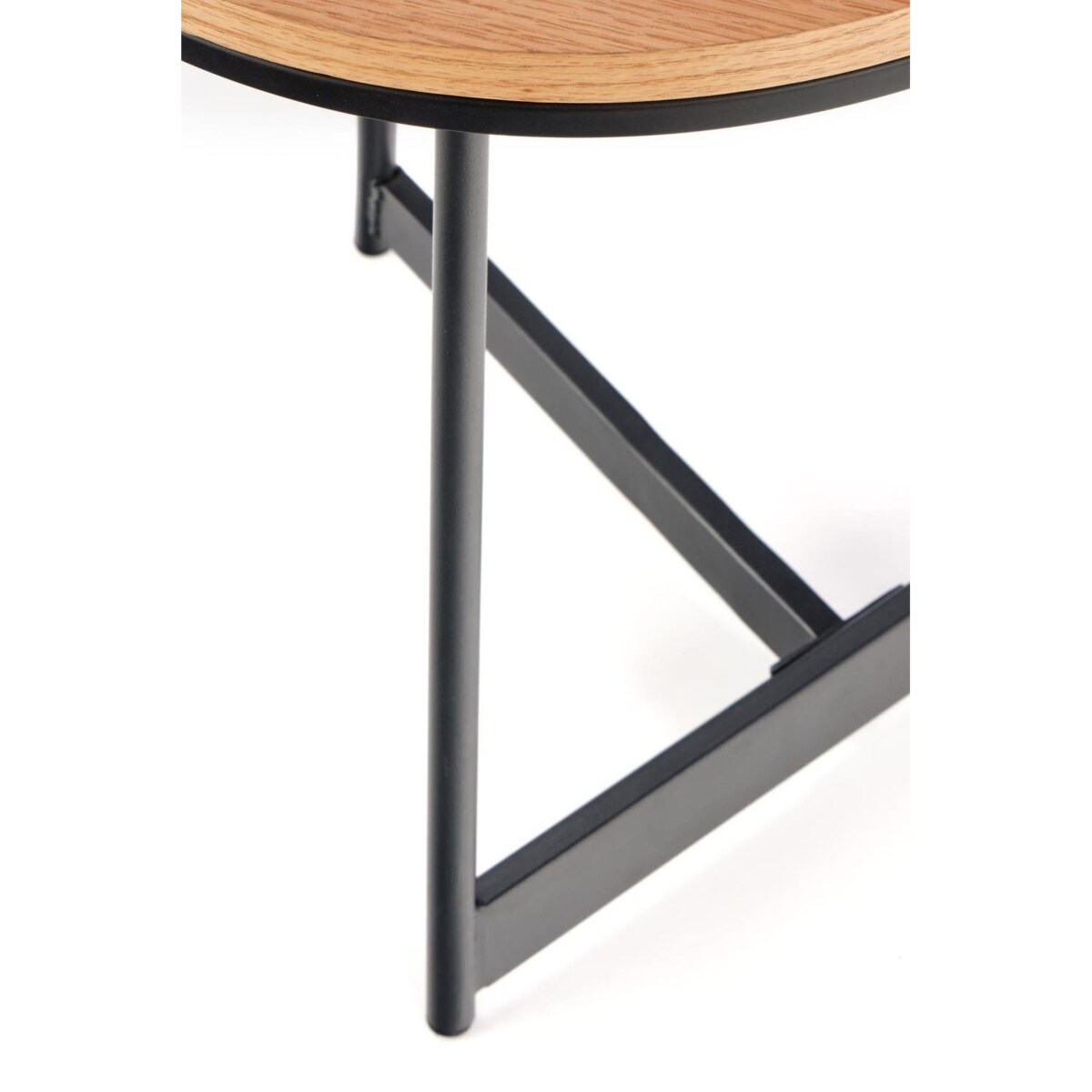 STOLIK KAWOWY Annaba S OKRĄGŁY 45x49 cm dąb/czarny z MDF-u