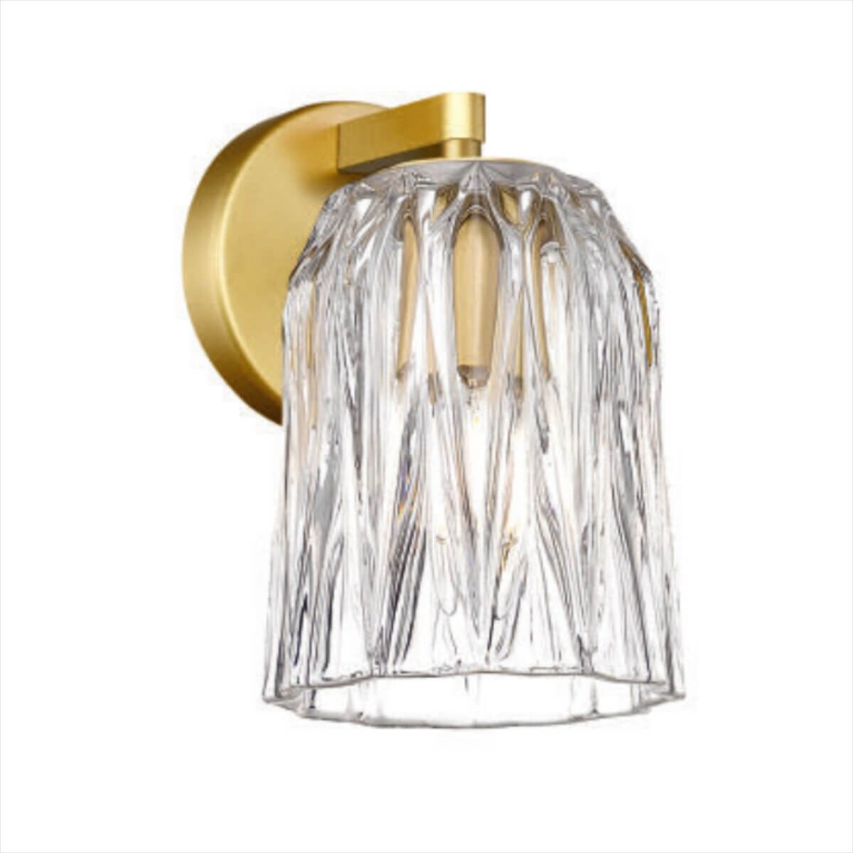 Szklana lampa na ścianę Tazza W0590-01A-V7AC Zumaline przezroczysty złoty