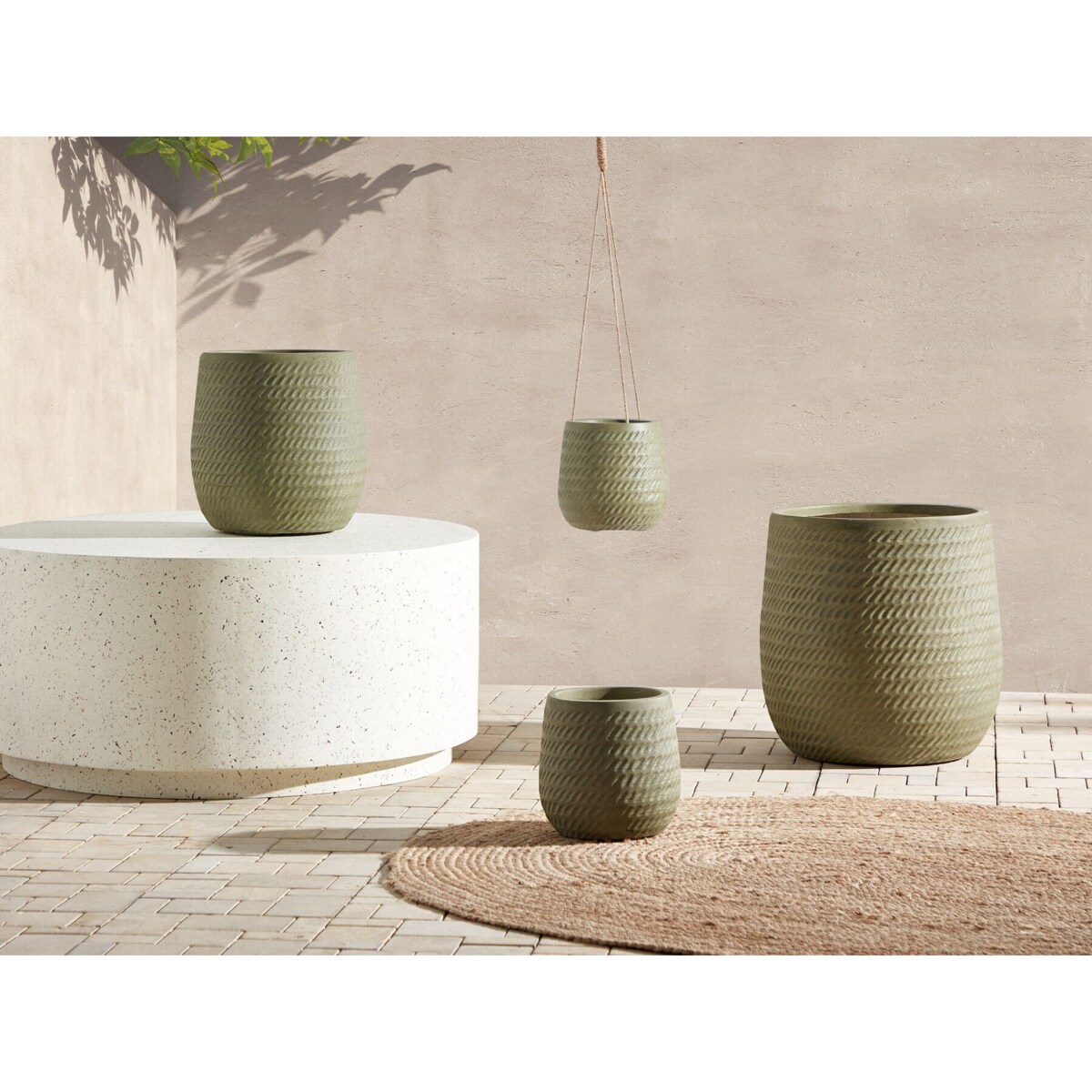 Doniczka ⌀ 27 cm zielona LIVADIA