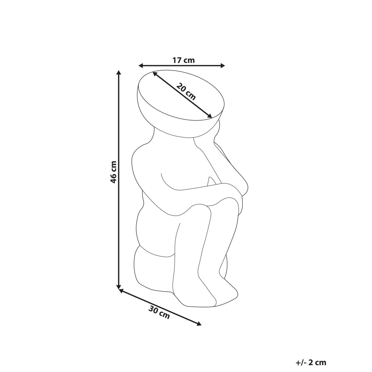Figurka dekoracyjna szara FRIA