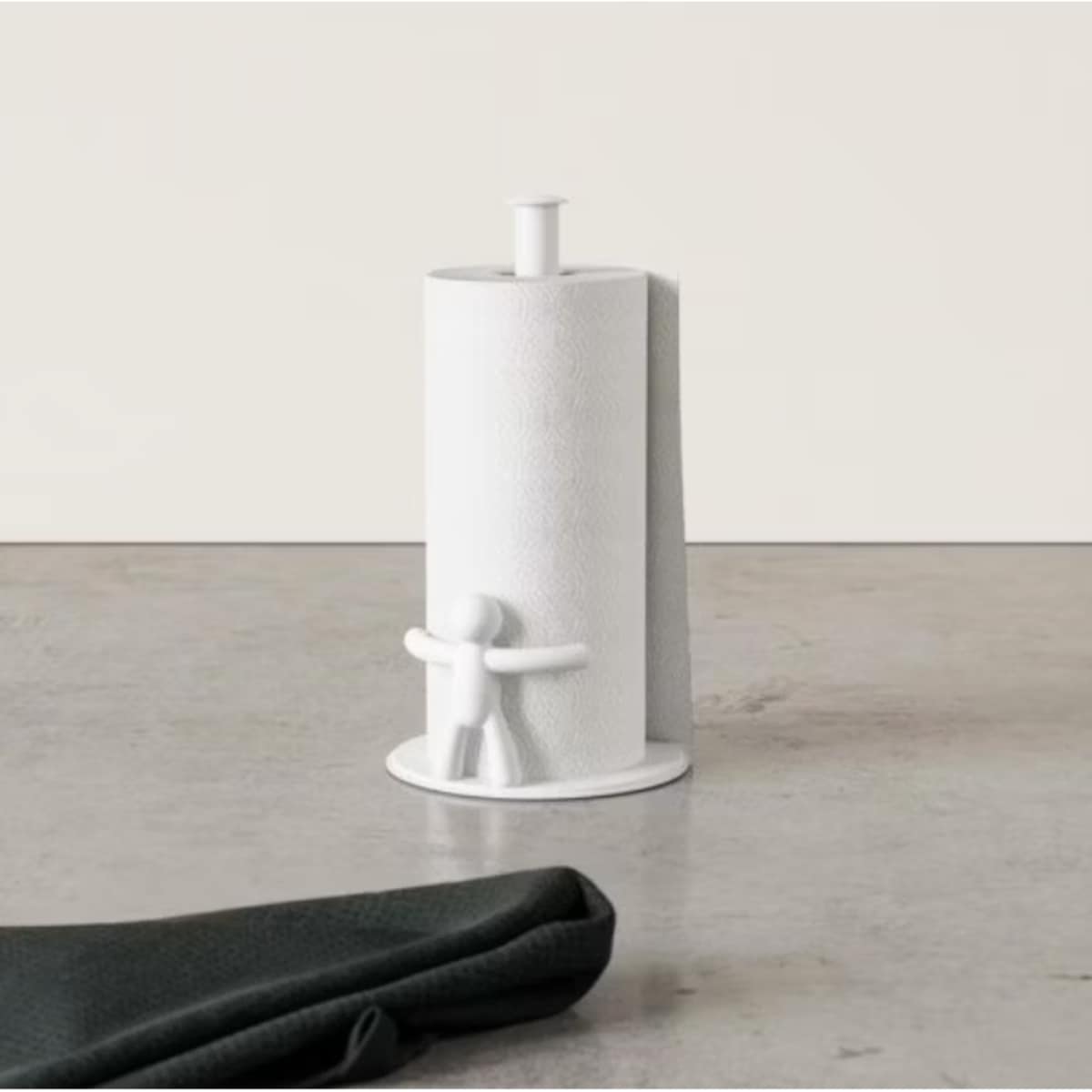 Stojak na ręcznik papierowy biały stalowy Buddy, 18 x 34 cm, Umbra