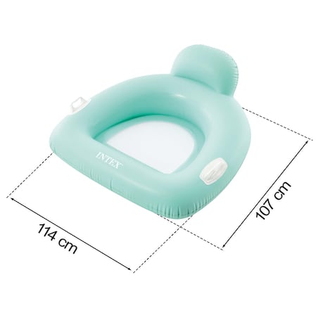 Fotel materac dmuchany Intex 56801 do pływania miętowy Lounge plażowy