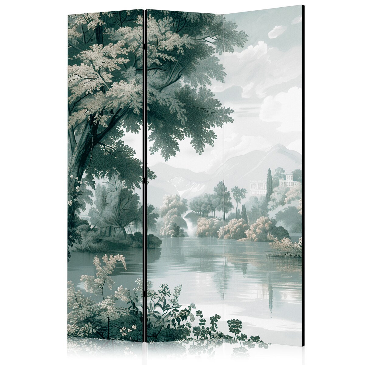 Parawan Dwustronny Widok Na Park I Jezioro 135x172cm