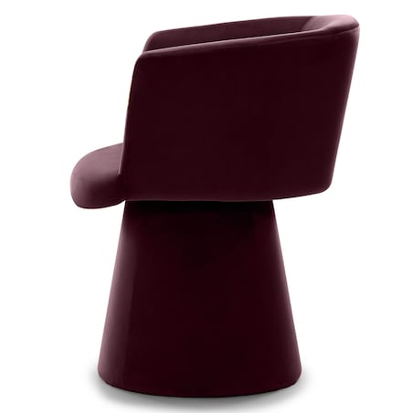 Krzesło obrotowe aksamitne burgundowe Nalf