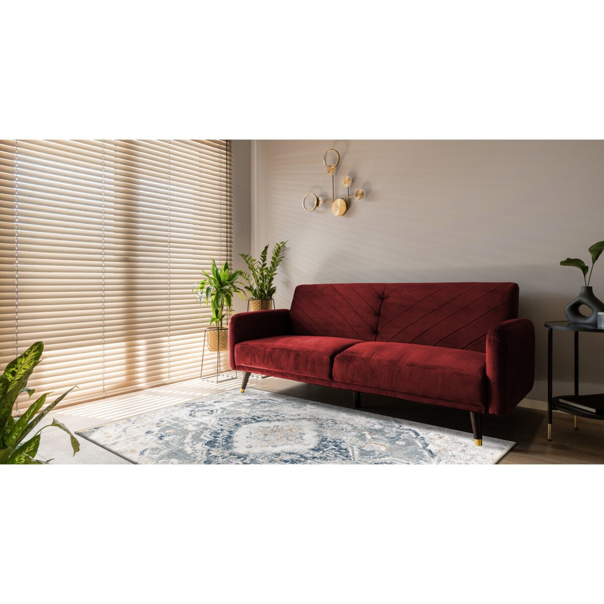 Dywan DISTIN 0816A niebieski / jasnozielony / 160x230 cm