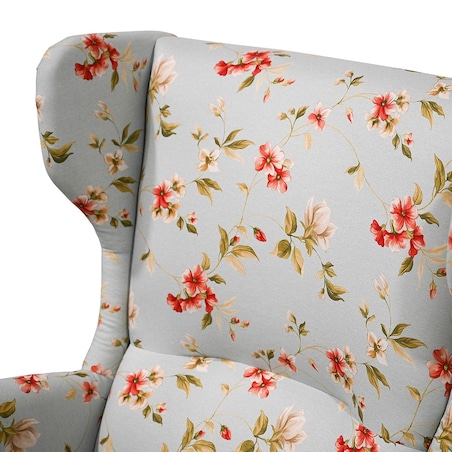 Fotel klasyczny Paul - kwiaty - 82cm x 101cm x 93cm